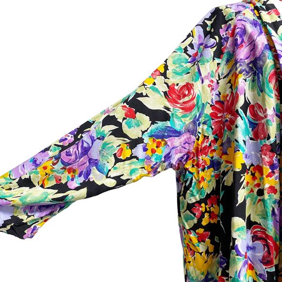 Vintage Adrian Jordan Womens Size 22/24 Floral Open Cardigan - Picture 4 of 7